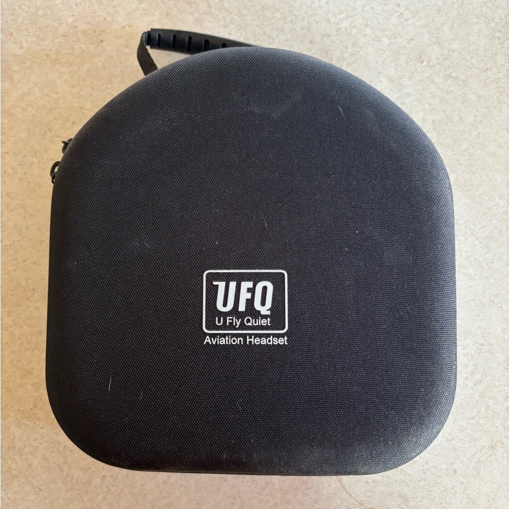 UFO Aviation Headset with Hard Carry Case - Black